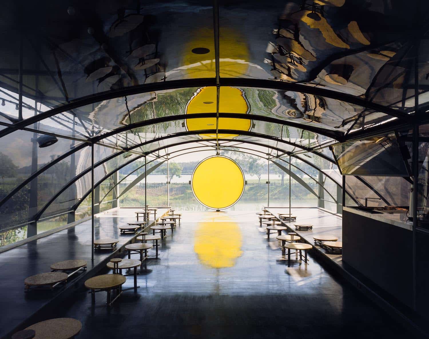 invernadero, pabellón, moon pavilion