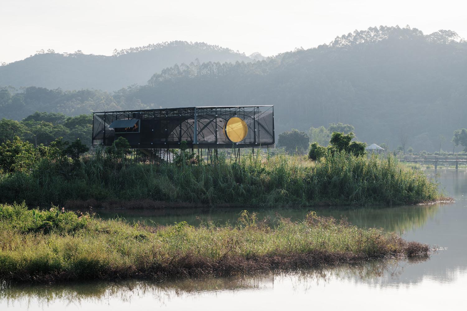 invernadero, pabellón, moon pavilion