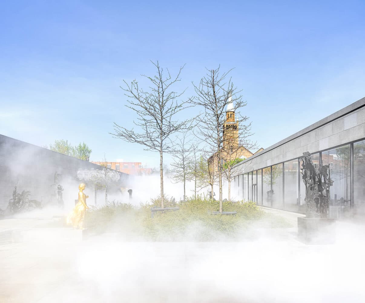 Fog Sculptur. Fujiko Nakaya. Neue Nationalgalerie Berlin