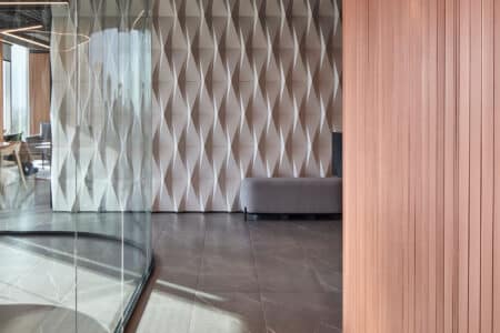 Diferentes materialidades en proyecto family office