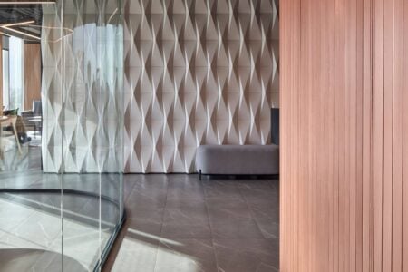 Diferentes materialidades en proyecto family office