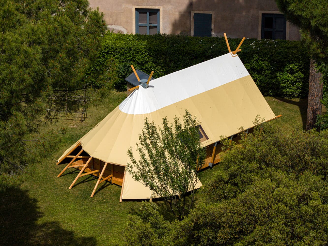 Creetopia. Fondation Huttopia. Festival des Cabanes Villa Medicis 2026. Foto: © M3 Studio