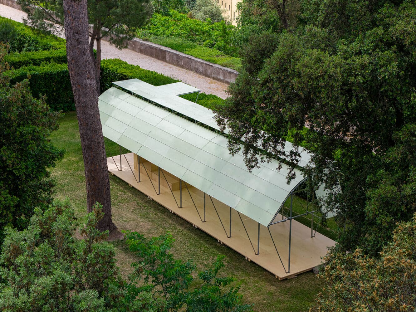 Cabane 7L. Salazarsequeromedina. Festival des Cabanes Villa Medicis 2026. Foto: © M3 Studio